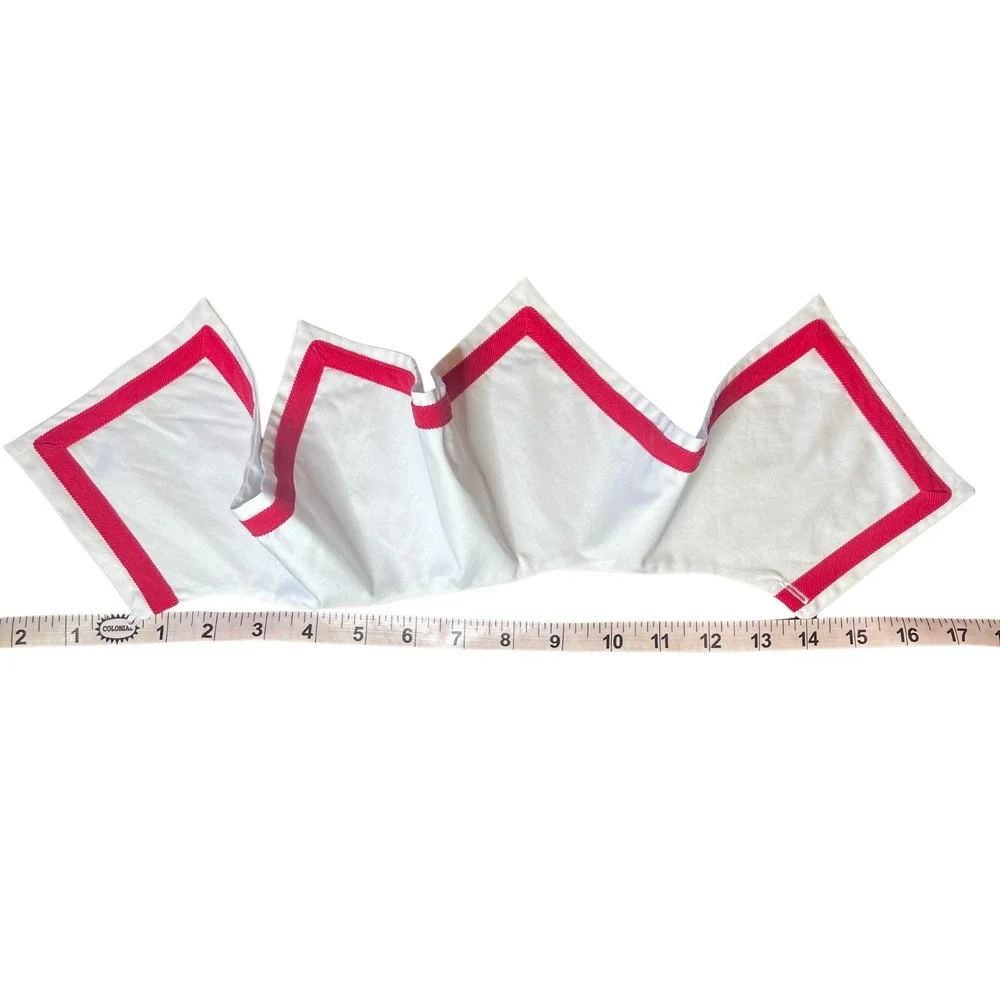 Kids Sailor Collar White Red Trim Nautical School Uniform Accessory